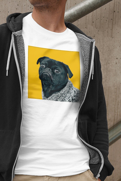 Koszulka z naszywką Pug