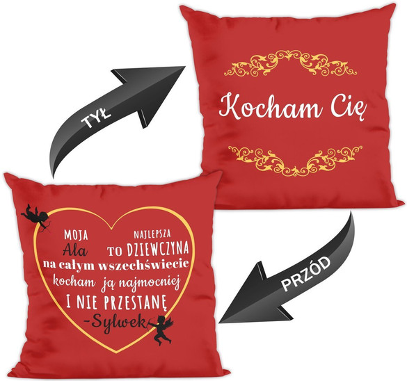 Poduszka na Walentynki DODAJ NAPIS