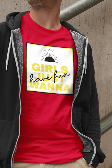 Koszulka z naszywką Girls just wanna …