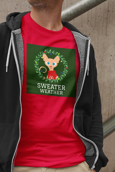 Koszulka z naszywką Sweater weather