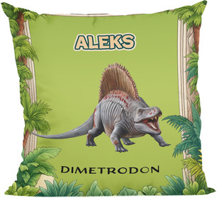 Poduszka Dinozaury Dimetrodon personalizowane imieniem