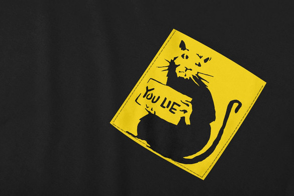 Koszulka z kieszonką BANKSY RAT