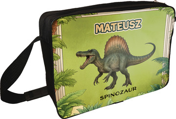 Torba na ramię Dinozaury Spinozaur z nadrukiem imienia