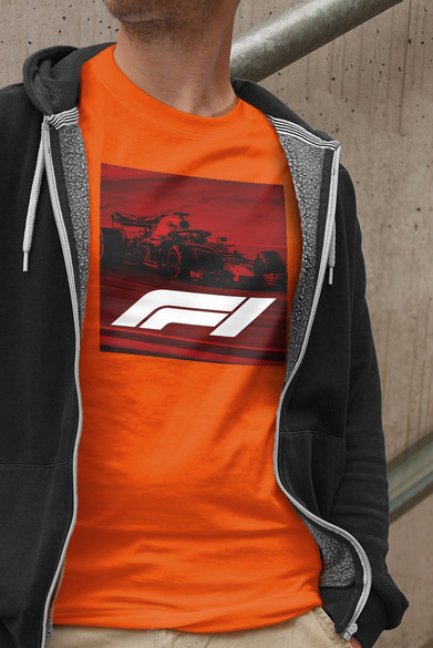 Koszulka z naszywką F1 poster