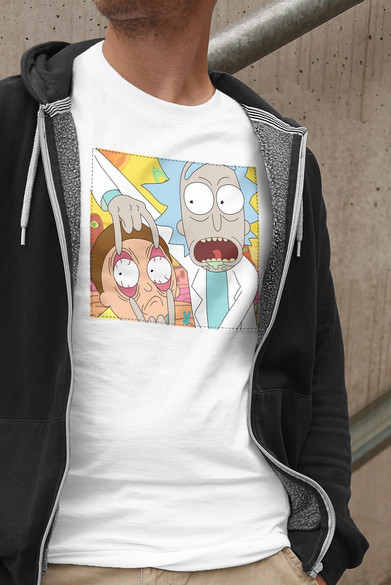 Koszulka z naszywką Rick and Morty 04