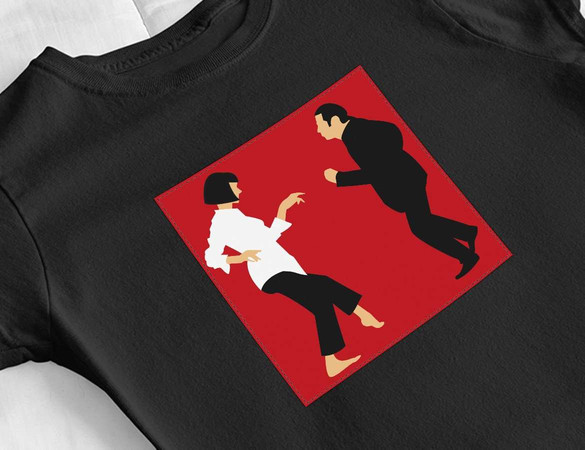 Bluzka damska z naszywką Pulp Fiction Dance