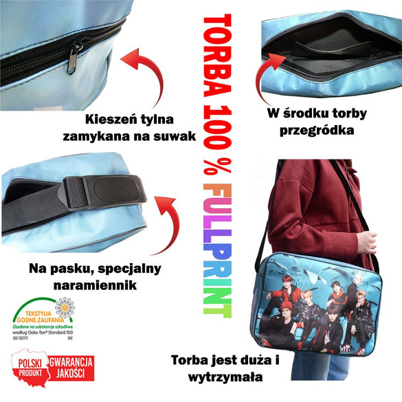 Torba na ramię BTS FULLPRINT