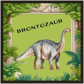 Naszywka Dinozaury Brontozaur z imieniem na zamówienie