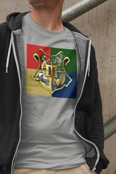 Koszulka z naszywką  Harry Potter logo 