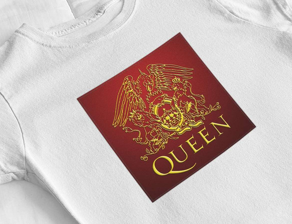 Bluzka damska z naszywką Queen logo red