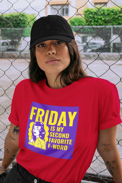 Koszulka z naszywką Friday – woman