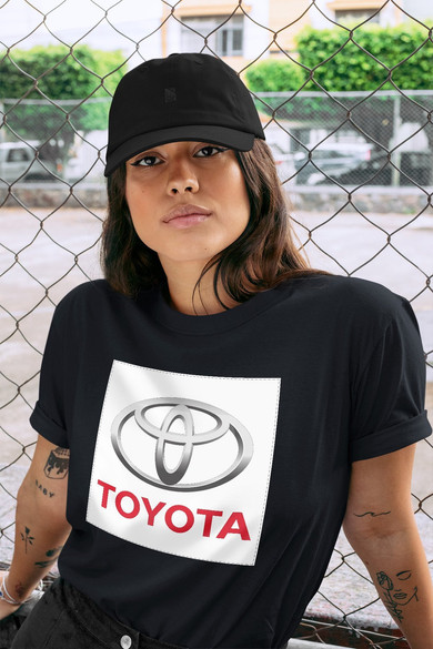 Koszulka z naszywką Toyota logo white