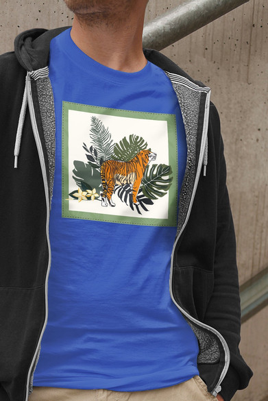 Koszulka z naszywką Tiger/Nature