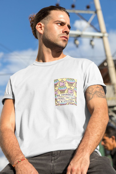 Koszulka z kieszonką BE A UNICORN 02