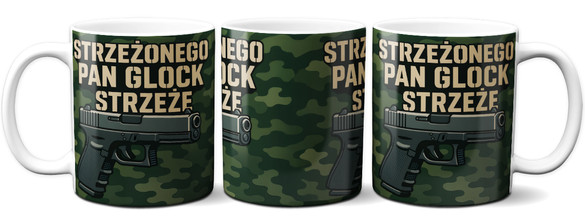 Kubek dla strzelca Strzeżonego Pan glock strzeże 