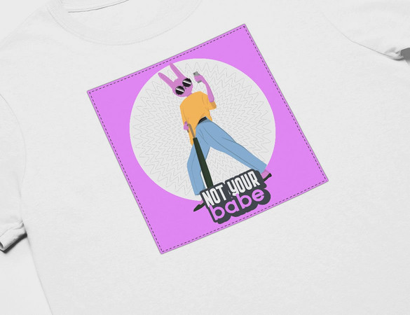 Koszulka z naszywką Not your baby
