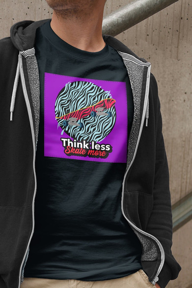 Koszulka z naszywką Think less,scate more