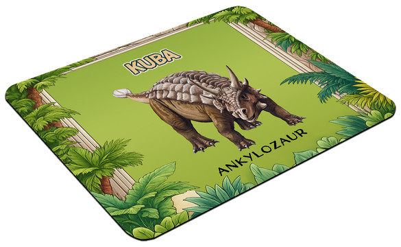 Podkładka Dinozaury Ankylozaur z nadrukiem imienia 60x40cm