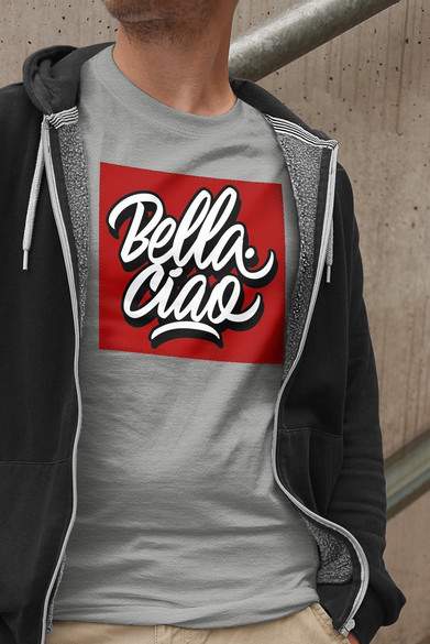 Koszulka z naszywką Dom z papieru b-ciao