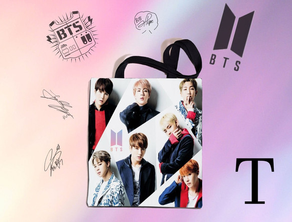 Torba na ramię BTS k-pop FULLPRINT z Polski WZORY