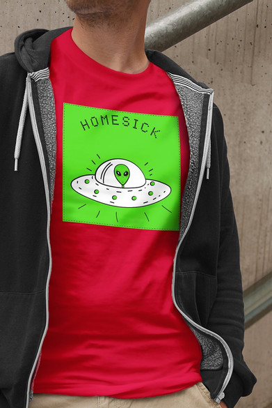 Koszulka z naszywką Homesick