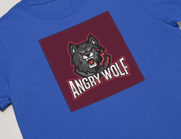 Koszulka z naszywką Angry Wolf