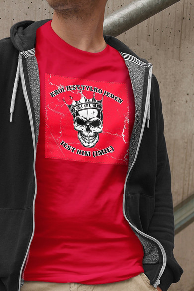 Koszulka z naszywką na Walentynki TWÓJ NAPIS