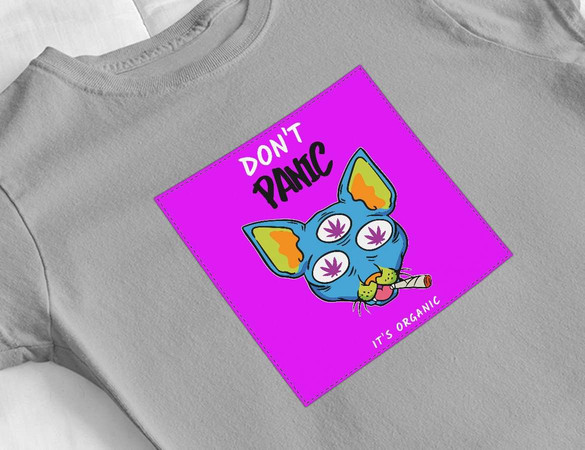 Bluzka damska z naszywką Don't panic is organic