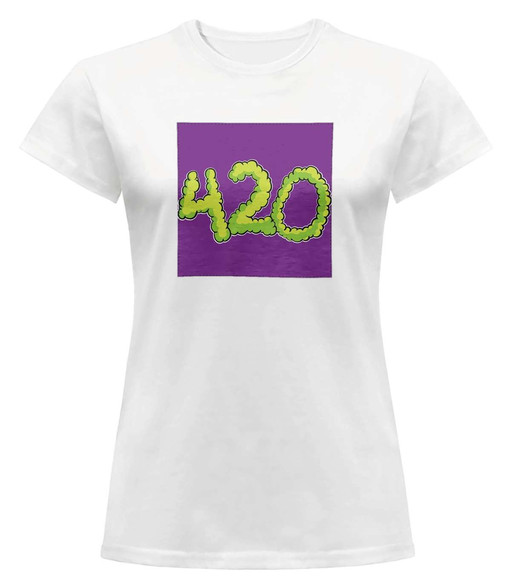 Bluzka damska z naszywką 420 GREEN