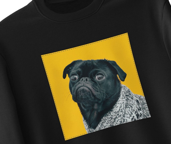 Bluza z naszywką Pug