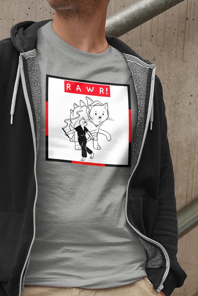 Koszulka z naszywką RAWR !