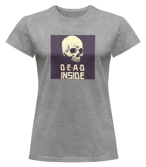 Bluzka damska z naszywką Skull : Dead inside