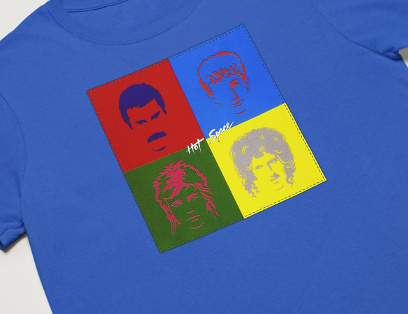 Koszulka z naszywką Queen Hot Space 01