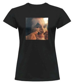 Bluzka damska z naszywką Joker Happy face