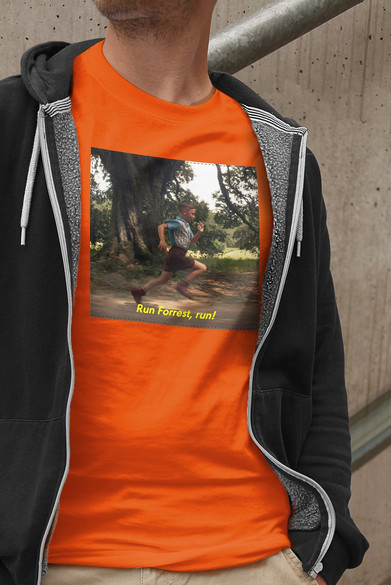 Koszulka z naszywką Forrest Gump RUN