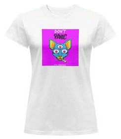 Bluzka damska z naszywką Don't panic is organic