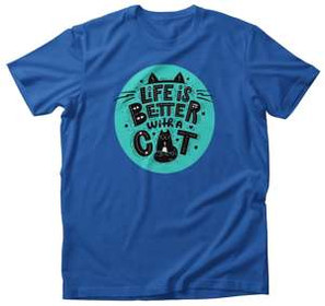 Koszulka LIFE IS BETTER WITH A CAT