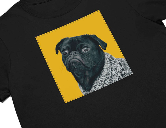 Koszulka z naszywką Pug