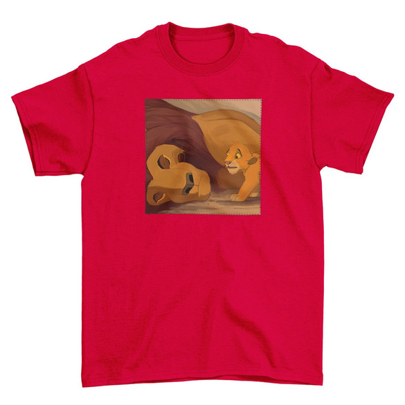 Koszulka z naszywką Mufasa dies