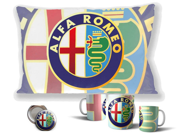 Zestaw ALFA ROMEO poduszka+kubek+GRATIS!  WZORY