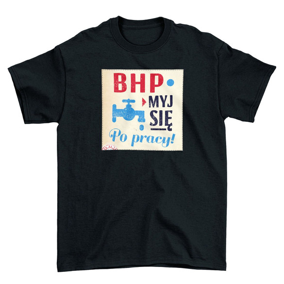 Koszulka z naszywką PRL-BHP