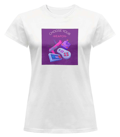 Bluzka damska z naszywką CHOOSE YOUR WEAPON