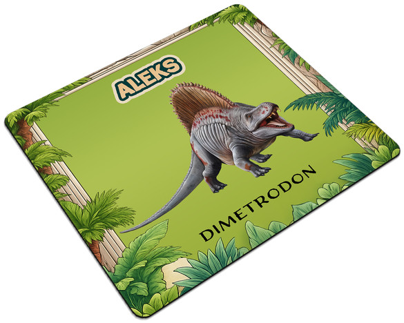 Podkładka Dinozaury Dimetrodon personalizowane imieniem 24x19cm