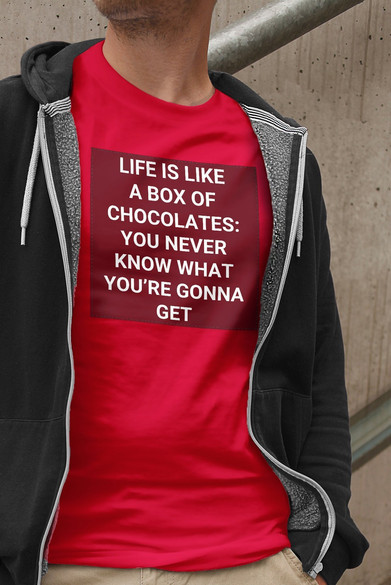 Koszulka z naszywką Forrest G. life is like