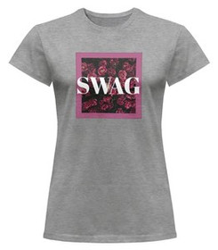 Bluzka damska z naszywką SWAG
