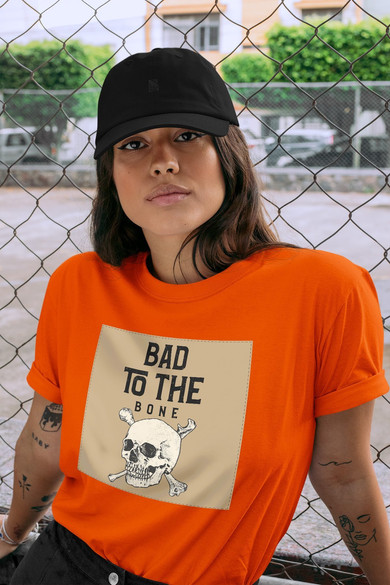 Koszulka z naszywką Skull : Bad to the...