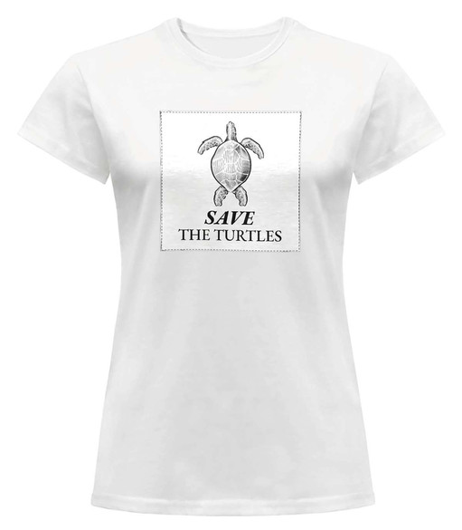Bluzka damska z naszywką Save The Turtles