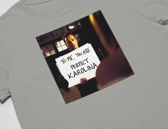 Koszulka z naszywką na Walentynki TWÓJ NAPIS