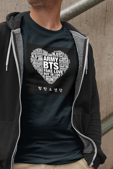 Koszulka z naszywką BTS Army