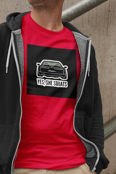 Koszulka z naszywką Toyota-Yes,She..